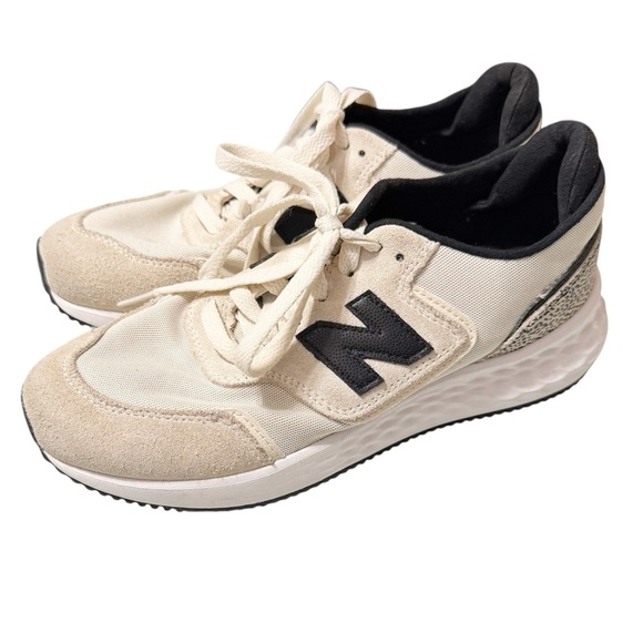 NEW BALANCE Women's Fresh Foam X70 Leopard Neutral Tan Cream Casual Sneakers - Picture 2 of 10